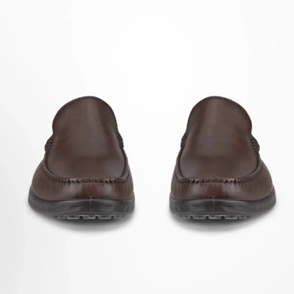 New ECCO S Lite Men's 9 9.5 EU 43 Moc Brown Leather Loafer Moccasin Shoes $180